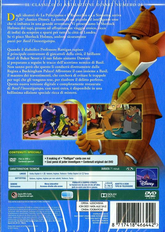 Basil l'Investigatopo<span>.</span> Limited Edition di John Musker,Ron Clements,Dave Michener,Burny Mattinson - DVD - 2