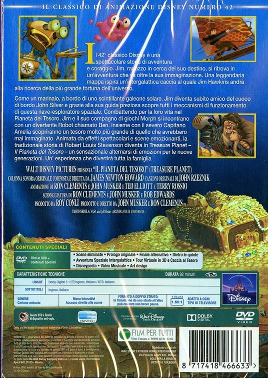 Il pianeta del tesoro (DVD)<span>.</span> Limited Edition di Ron Clements,John Musker - DVD - 2