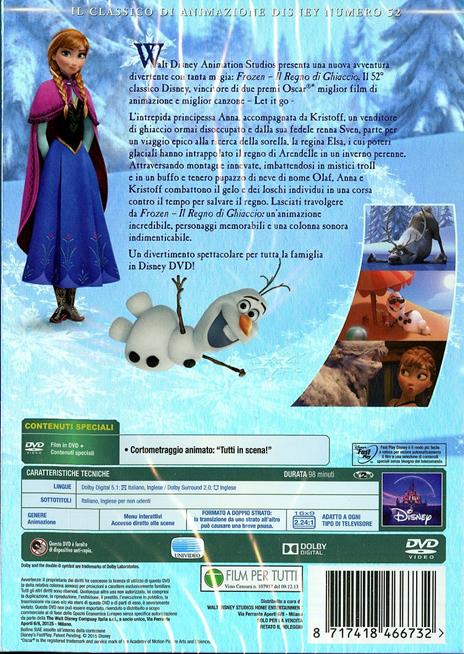Frozen. Il regno di ghiaccio (DVD) di Chris Buck,Jennifer Lee - DVD - 2