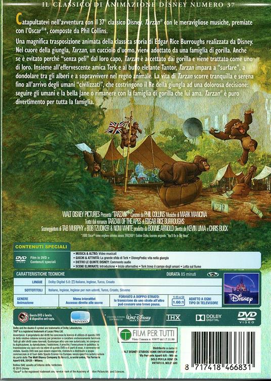Tarzan (DVD)<span>.</span> Limited Edition di Chris Buck,Kevin Lima - DVD - 2