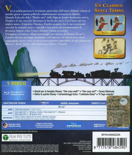 Dumbo di Ben Sharpsteen - Blu-ray - 2