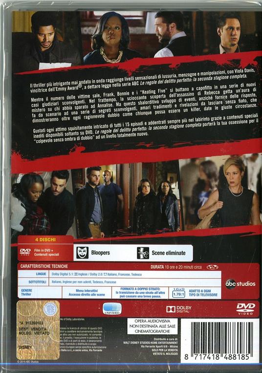 Le regole del delitto perfetto. Stagione 2 (4 DVD) di Bill D'Elia,Laura Innes,Mike Listo - DVD - 2