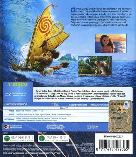 Oceania (Blu-ray) di Ron Clements,John Musker,Chris Williams,Don Hall - Blu-ray - 2