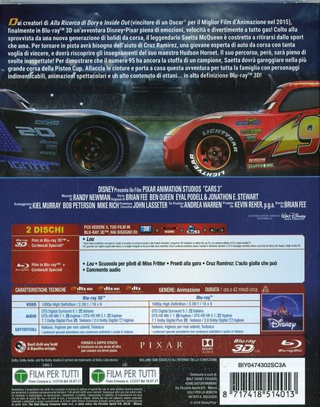 Cars 3 (Blu-ray + Blu-ray 3D) di Brian Fee - Blu-ray + Blu-ray 3D - 2