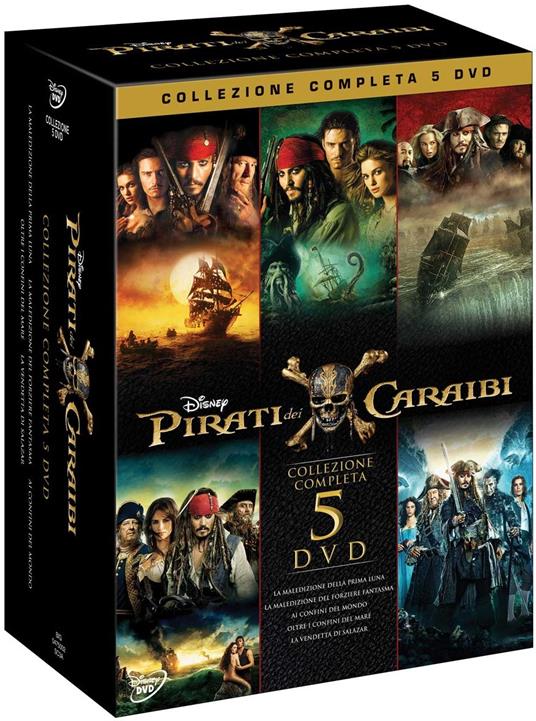 Pirati dei Caraibi. Collezione 5 film (5 DVD) - DVD - Film di Rob Marshall  , Joachim Roenning Avventura | IBS