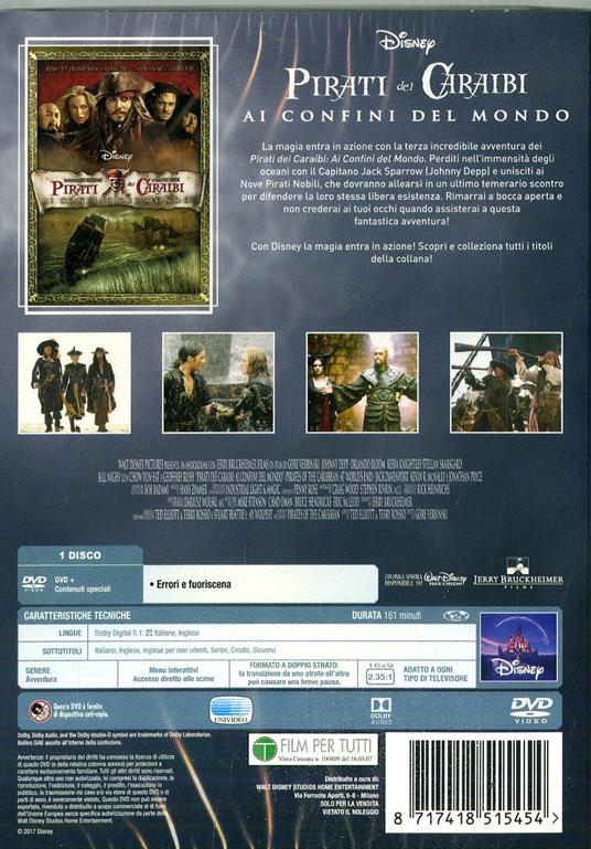 Pirati dei Caraibi. Ai confini del mondo. Limited Edition 2017 (DVD) di Gore Verbinski - DVD - 2