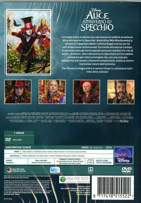 Alice attraverso lo specchio. Limited Edition 2017 (DVD) di James Bobin - DVD - 2