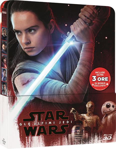 Star Wars. Gli ultimi Jedi. Con Steelbook. Con Bonus Disc (Blu-ray + Blu-ray 3D) di Rian Johnson