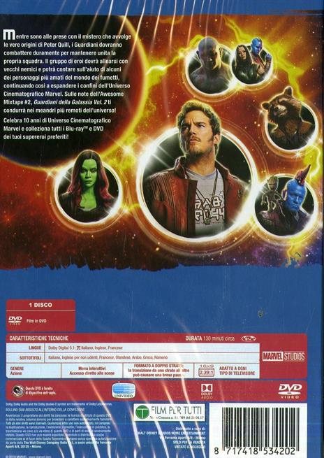 Guardiani della Galassia Vol. 2 (DVD) di James Gunn - DVD - 2