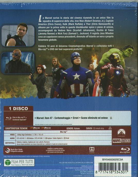 The Avengers di Joss Whedon - Blu-ray - 2