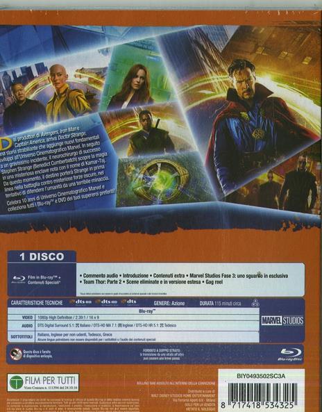 Doctor Strange (Blu-ray) di Scott Derrickson - Blu-ray - 2