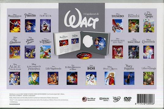 I capolavori di Walt Disney (20 DVD) di Walt Disney,Hamilton Luske,James Algar,Samuel Armstrong,Ben Sharpsteen,David Hand,Norman Ferguson,Wilfred Jackson,Jack Kinney,Robert Stevenson - 6