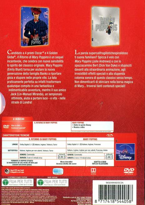 Cofanetto Mary Poppins (2 DVD) di Rob Marshall,Robert Stevenson - 2