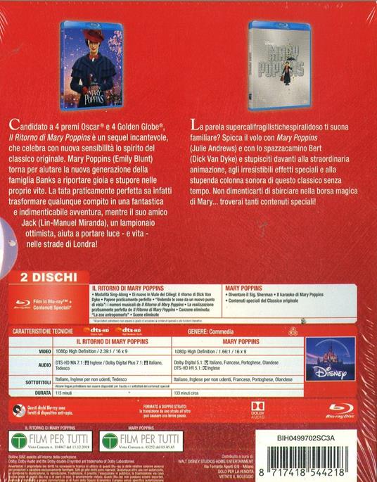 Cofanetto Mary Poppins (2 Blu-ray) di Rob Marshall,Robert Stevenson - 2