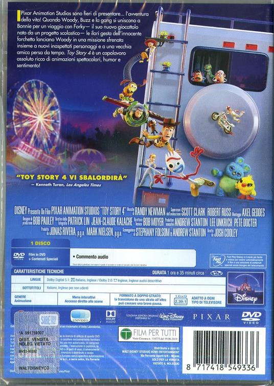 Toy Story 4 (DVD) di Josh Cooley - DVD - 2