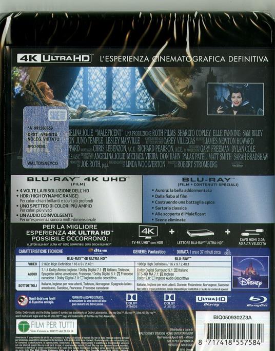Maleficent. Il segreto della Bella Addormentata (Blu-ray + Blu-ray Ultra HD 4K) di Robert Stromberg - Blu-ray + Blu-ray Ultra HD 4K - 2