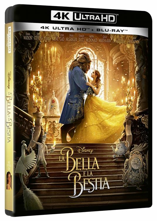 La bella e la bestia Live Action (Blu-ray + Blu-ray Ultra HD 4K) di Bill Condon - Blu-ray + Blu-ray Ultra HD 4K