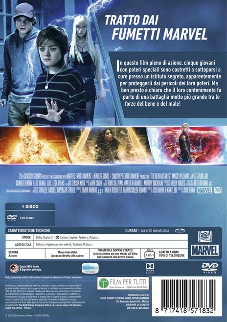 The New Mutants (DVD) di Josh Boone - DVD - 2