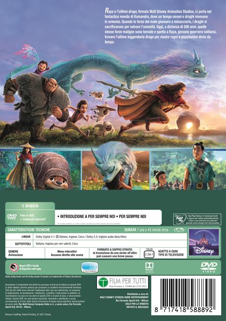 Raya e l'ultimo drago (DVD) di Don Hall,Carlos López Estrada - DVD - 3