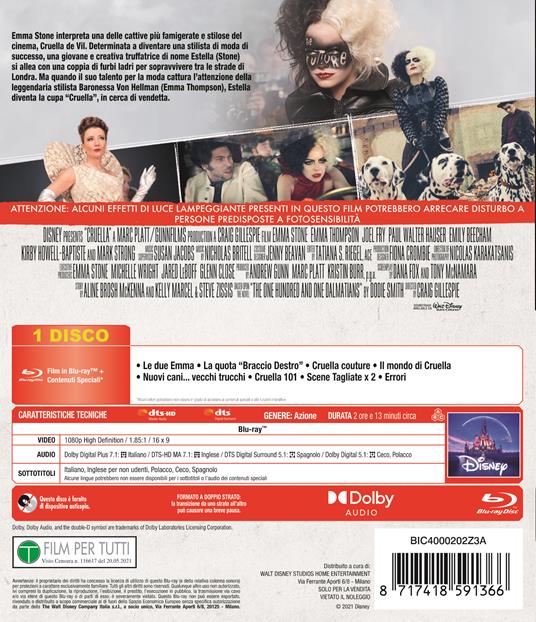 Crudelia (Blu-ray) di Craig Gillespie - Blu-ray - 3