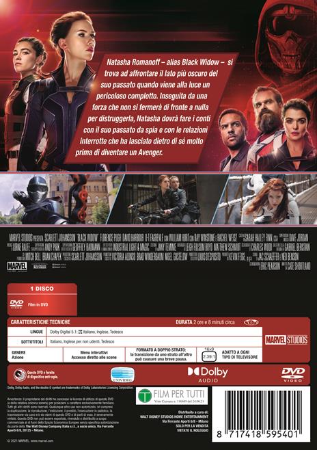 Black Widow (DVD) di Cate Shortland - DVD - 2