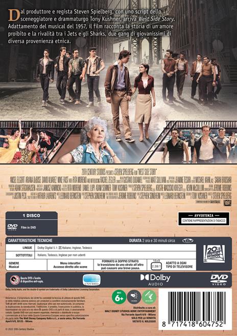 West Side Story (DVD) di Steven Spielberg - DVD - 2