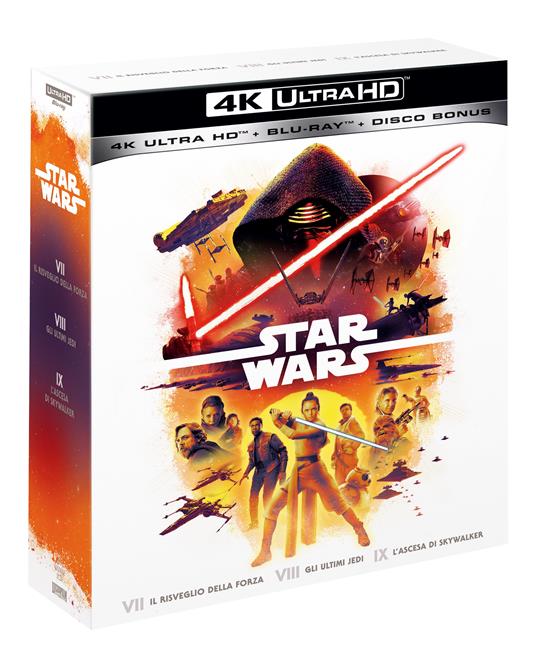 Star Wars Trilogia 7-9 (Blu-ray + Blu-ray Ultra HD 4K) di J. J. Abrams