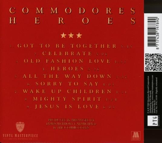 Heroes - CD Audio di Commodores - 2