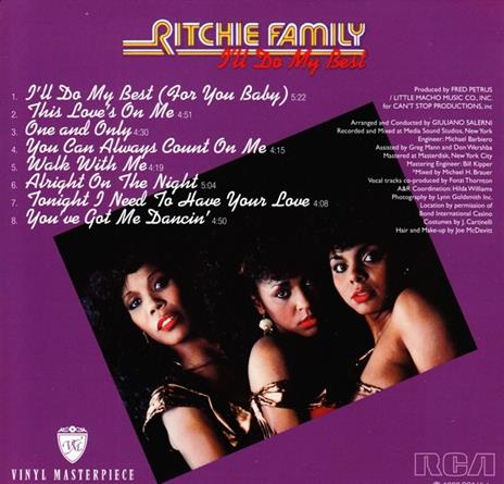 I'll Do My Best - CD Audio di Ritchie Family - 2
