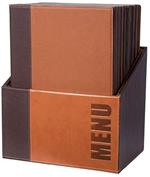 Securit MC-BOX-TRA4-LB A4 Metallo, PU pelle Marrone 20 pezzo(i)