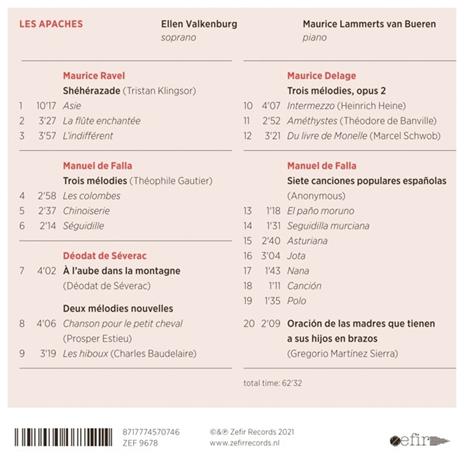 Les Apaches - CD Audio di Valkenburg-Van Bueren - 2