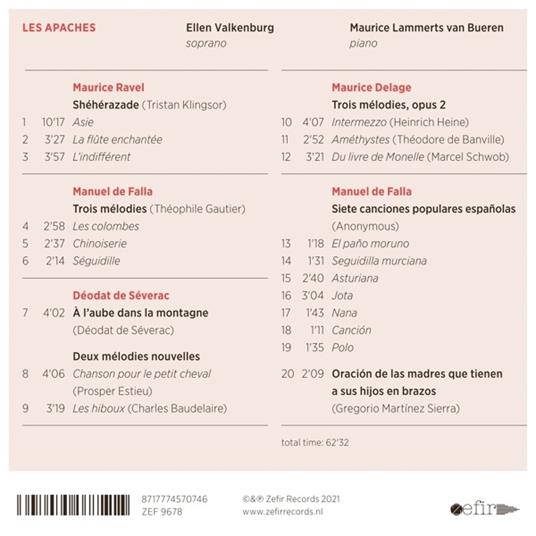 Les Apaches - CD Audio di Valkenburg-Van Bueren - 2