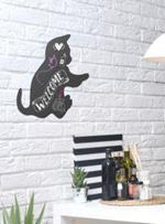 Lavagna Adesiva Gatto Da Parete Con Pennarello Bianco Decorazione Murale