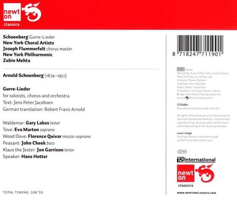 Gurrelieder - CD Audio di Arnold Schönberg,Zubin Mehta,Eva Marton - 2