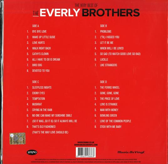 The Very Best (180 gr.) - Vinile LP di Everly Brothers - 2