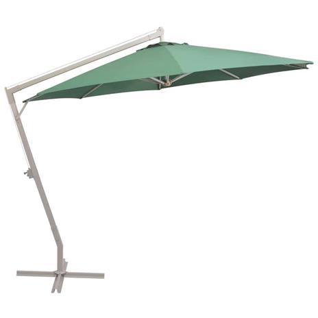 vidaXL Ombrellone Pensile 350 cm Verde Palo in Alluminio - 3