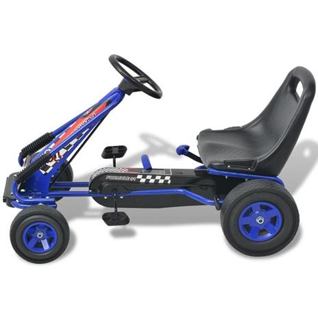 vidaXL Go Kart a pedali con seduta regolabile Blu - 2