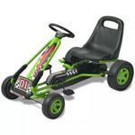 vidaXL Go Kart a pedali con seduta regolabile Verde