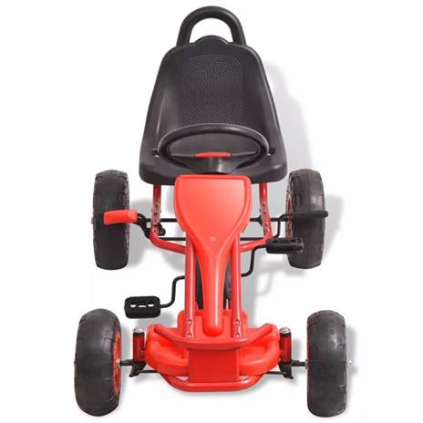 vidaXL Go Kart a Pedali con Pneumatici Rosso - 3