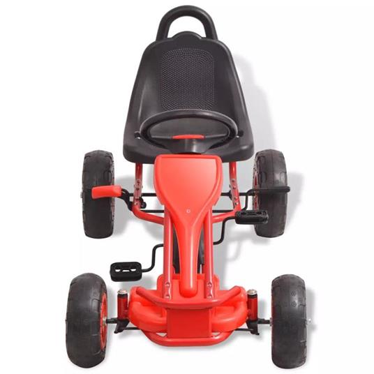 vidaXL Go Kart a Pedali con Pneumatici Rosso - 3