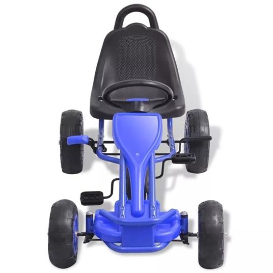 vidaXL Go Kart a Pedali con Pneumatici Blu - 3