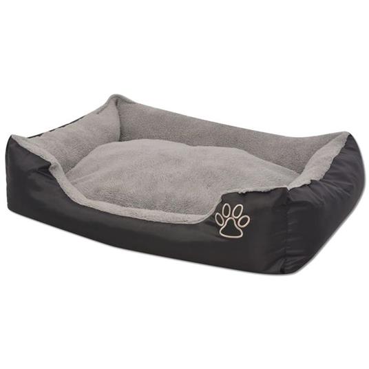 vidaXL Cuccia per Cani con Cuscino Imbottito Taglia XXL Nero - 2