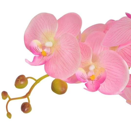 vidaXL Orchidea Artificiale con Vaso 75 cm Rosa - 2