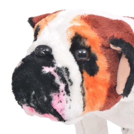 vidaXL Bulldog di Peluche Giocattolo Bianco e Marrone XXL - 3