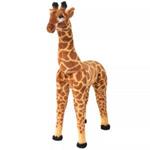 vidaXL Giraffa in Peluche in Piedi Marrone e Gialla XXL