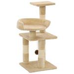 vidaXL Albero per Gatti con Tiragraffi in Sisal 65 cm Beige