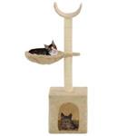 vidaXL Albero per Gatti con Tiragraffi in Sisal 105 cm Beige