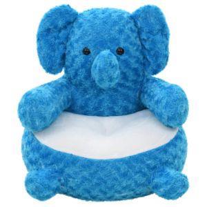 vidaXL Giocattolo di Peluche Elefante Blu