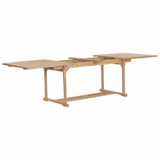 vidaXL Tavolo da Giardino Allungabile 180-280x100x75 cm in Teak - 3