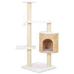 vidaXL Albero per Gatti con Tiragraffi in Sisal Seagrass